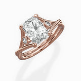 Twisted Band Solitaire Engagement Ring