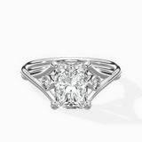 Twisted Band Solitaire Engagement Ring