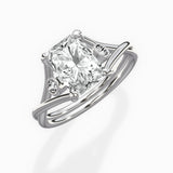 Twisted Band Solitaire Engagement Ring