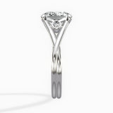 Twisted Band Solitaire Engagement Ring