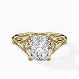 Twisted Band Solitaire Engagement Ring