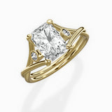Twisted Band Solitaire Engagement Ring
