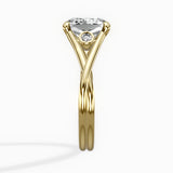 Twisted Band Solitaire Engagement Ring