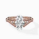Twisted Band Solitaire Engagement Ring