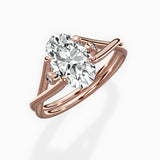 Twisted Band Solitaire Engagement Ring