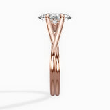 Twisted Band Solitaire Engagement Ring