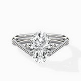 Twisted Band Solitaire Engagement Ring