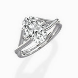 Twisted Band Solitaire Engagement Ring
