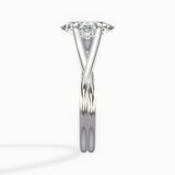 Twisted Band Solitaire Engagement Ring