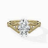 Twisted Band Solitaire Engagement Ring