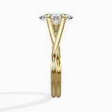 Twisted Band Solitaire Engagement Ring