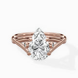 Twisted Band Solitaire Engagement Ring