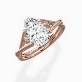 Twisted Band Solitaire Engagement Ring