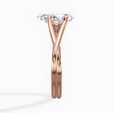 Twisted Band Solitaire Engagement Ring