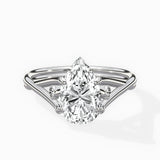 Twisted Band Solitaire Engagement Ring