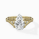 Twisted Band Solitaire Engagement Ring