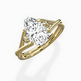 Twisted Band Solitaire Engagement Ring