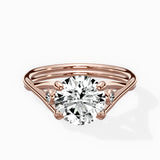 Twisted Band Solitaire Engagement Ring