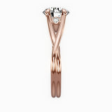 Twisted Band Solitaire Engagement Ring