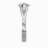 Twisted Band Solitaire Engagement Ring