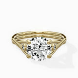 Twisted Band Solitaire Engagement Ring