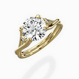 Twisted Band Solitaire Engagement Ring