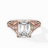 Twisted Band Solitaire Engagement Ring