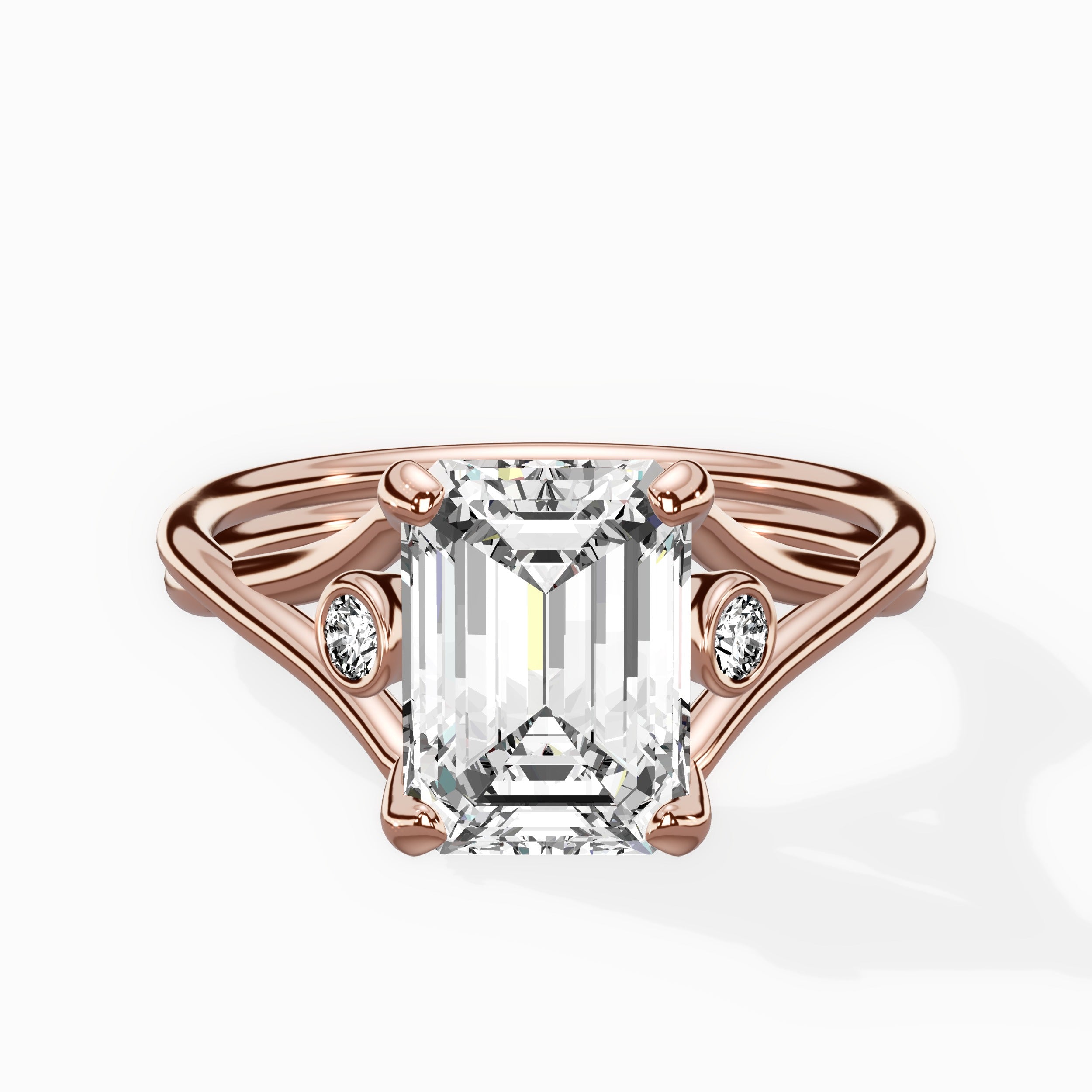 Twisted Band Solitaire Engagement Ring