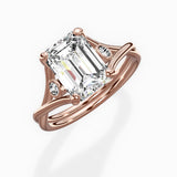 Twisted Band Solitaire Engagement Ring