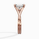 Twisted Band Solitaire Engagement Ring