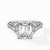 Twisted Band Solitaire Engagement Ring