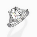 Twisted Band Solitaire Engagement Ring