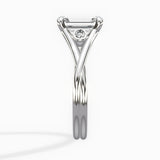 Twisted Band Solitaire Engagement Ring