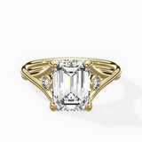 Twisted Band Solitaire Engagement Ring