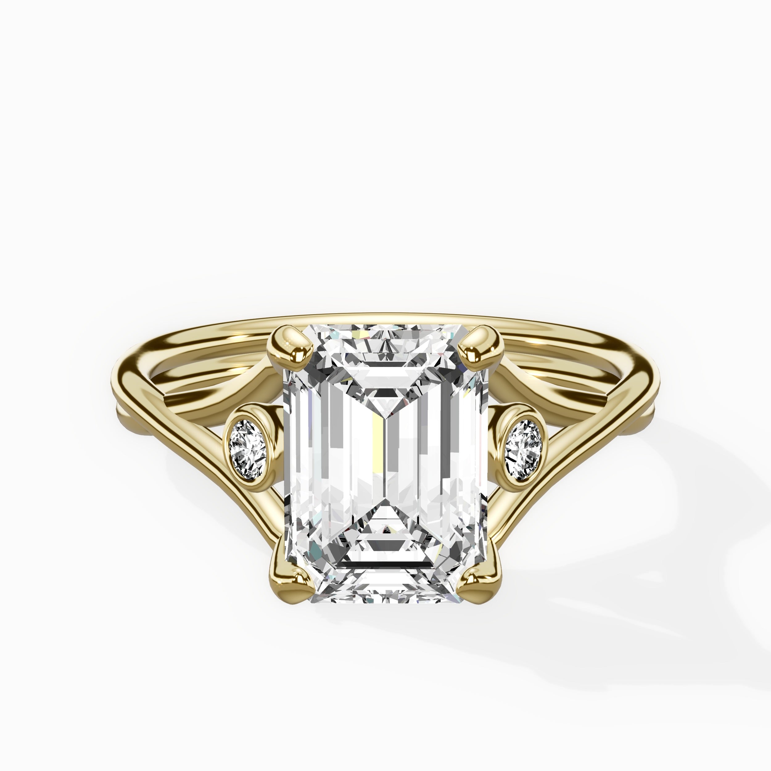 Twisted Band Solitaire Engagement Ring