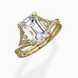 Twisted Band Solitaire Engagement Ring