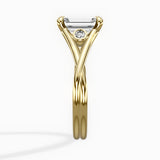 Twisted Band Solitaire Engagement Ring