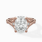 Twisted Band Solitaire Engagement Ring