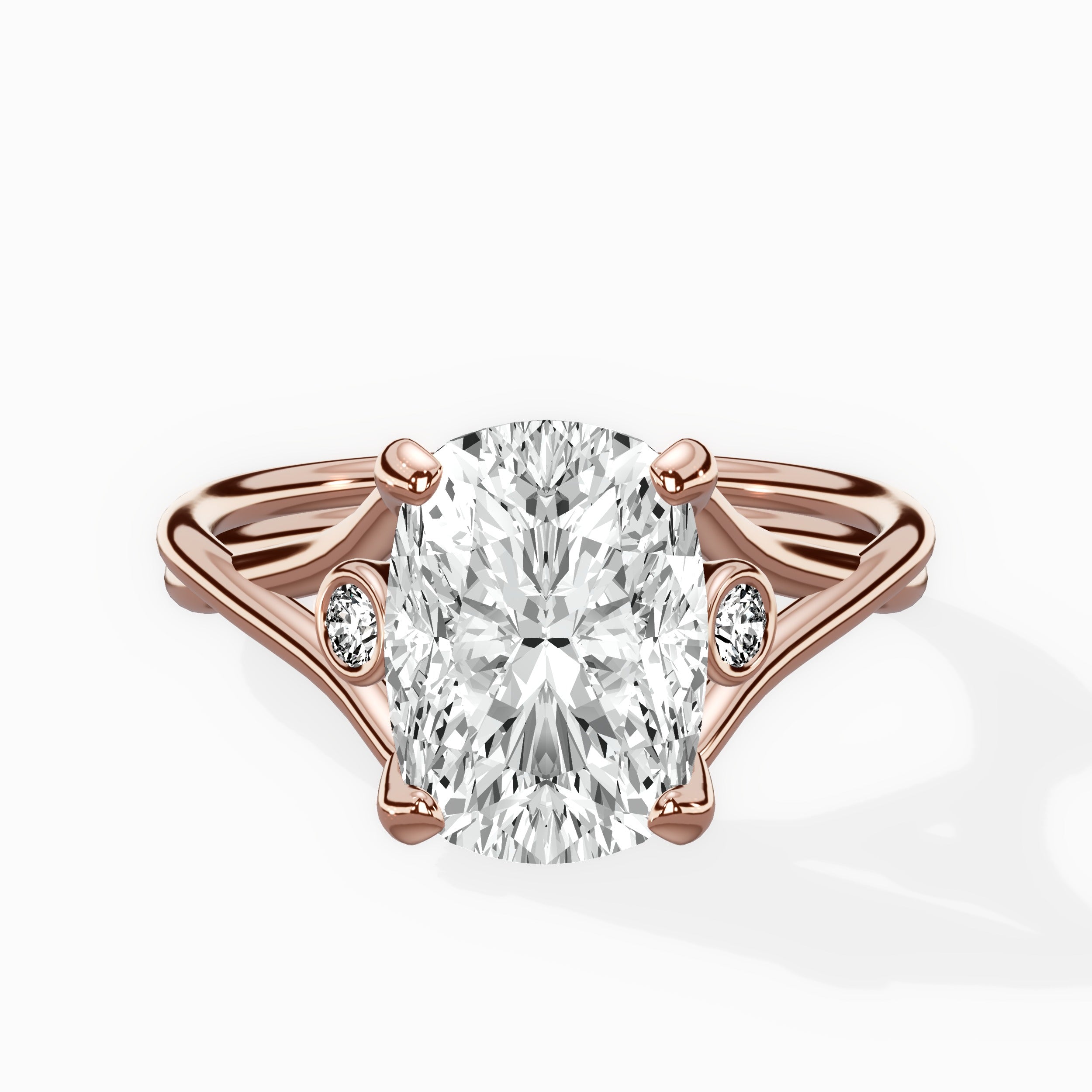 Twisted Band Solitaire Engagement Ring
