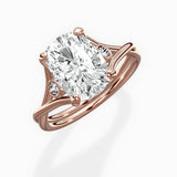 Twisted Band Solitaire Engagement Ring
