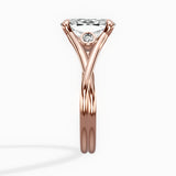 Twisted Band Solitaire Engagement Ring
