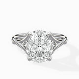 Twisted Band Solitaire Engagement Ring
