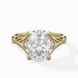 Twisted Band Solitaire Engagement Ring