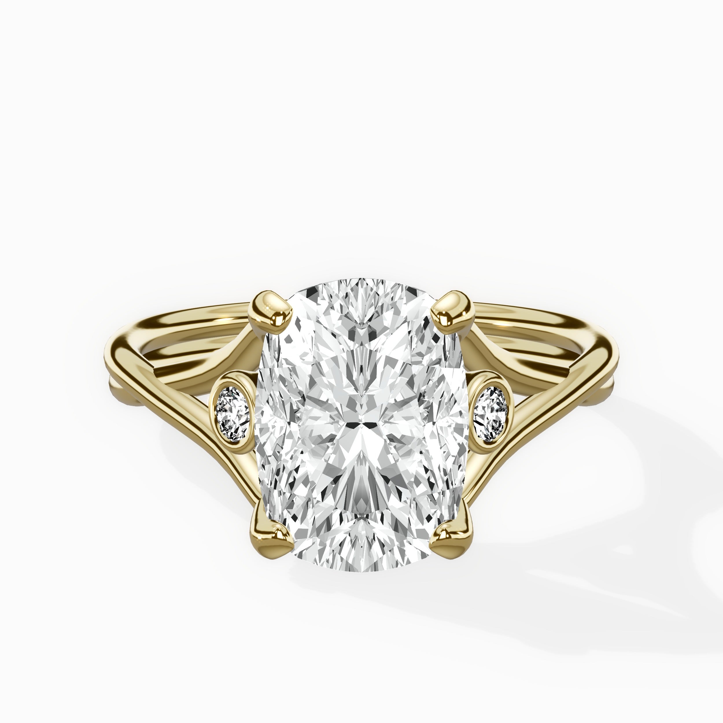 Twisted Band Solitaire Engagement Ring