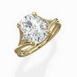 Twisted Band Solitaire Engagement Ring