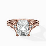 Twisted Band Solitaire Engagement Ring