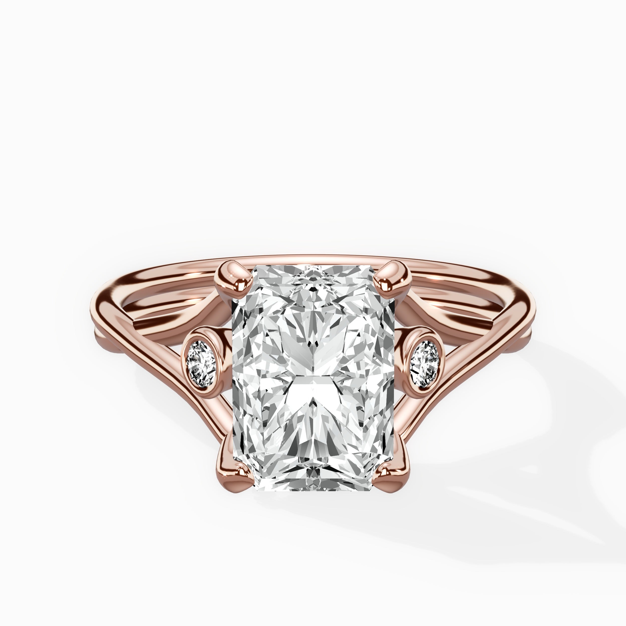 Twisted Band Solitaire Engagement Ring
