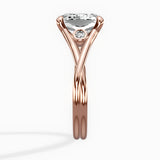 Twisted Band Solitaire Engagement Ring