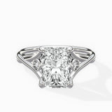 Twisted Band Solitaire Engagement Ring