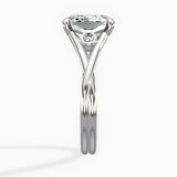 Twisted Band Solitaire Engagement Ring